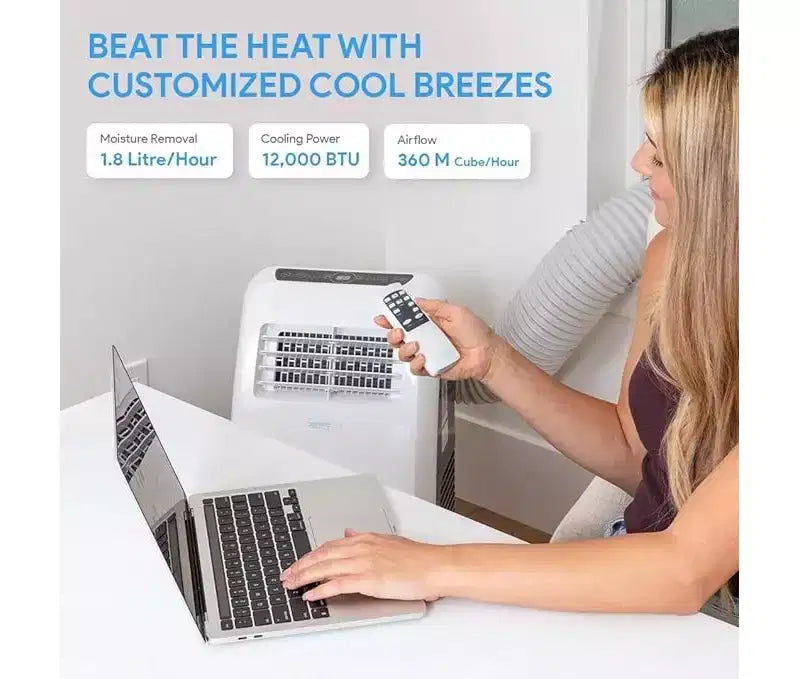 SereneLife 12,000 BTU 3-in-1 Portable Air Conditioner, Dehumidifier