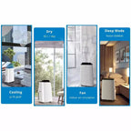 Garvee 14,000BTU Portable Air Conditioner, Fan with Remote Control 9,300 BTU (DOE)