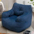 Sillón puff de tela suave de lino y algodón relleno de esponja viscoelástica