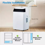 14000 BTU Portable Air Conditioner 3 in 1 with Remote Cool & Dual Motors & Auto Swing