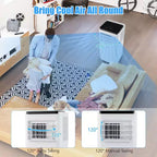 Aire Acondicionado Portátil Costway de 8000 BTU, enfría hasta 23.2 m² con Ventilador y Deshumidificador de 5000 BTU (8000BTU ASHRAE)