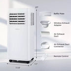 Acondicionador de aire portátil Costway de 8000 BTU, unidad de CA 3 en 1 con ventilador y deshumidificador, modo reposo, 5100 BTU (8000 BTU ASHRAE)