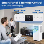 Acondicionador de aire portátil Costway de 8000 BTU, unidad de CA 3 en 1 con ventilador y deshumidificador, modo reposo, 5100 BTU (8000 BTU ASHRAE)