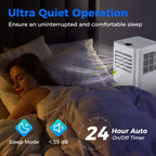 Acondicionador de aire portátil Costway de 8000 BTU, unidad de CA 3 en 1 con ventilador y deshumidificador, modo reposo, 5100 BTU (8000 BTU ASHRAE)