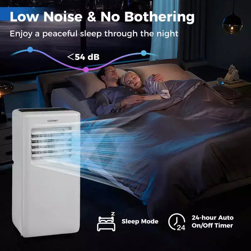 Costway 8000 BTU Portable Air Conditioner 3 in 1 Air Cooler with Fan & Dehumidifier 5000 BTU(8000BTU ASHRAE)