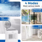 Costway 8000 BTU Portable Air Conditioner 3 in 1 Air Cooler with Fan & Dehumidifier 5000 BTU(8000BTU ASHRAE)