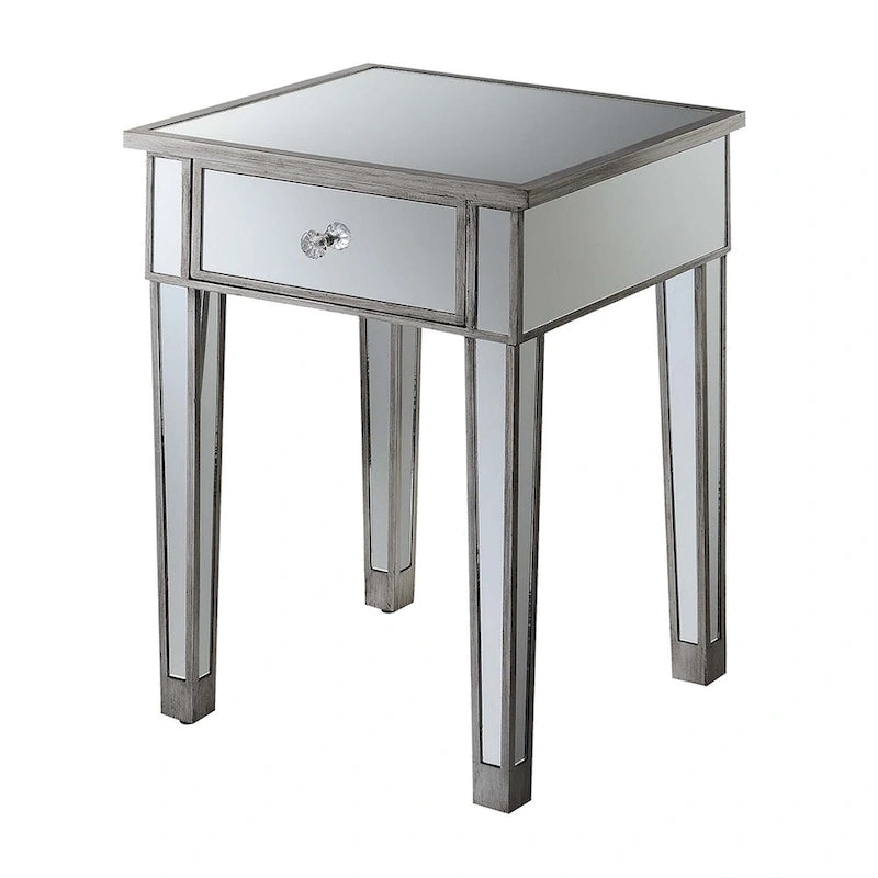 Mesa auxiliar con espejo Gold Coast de 1 cajón