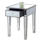 Mesa auxiliar con espejo Gold Coast de 1 cajón