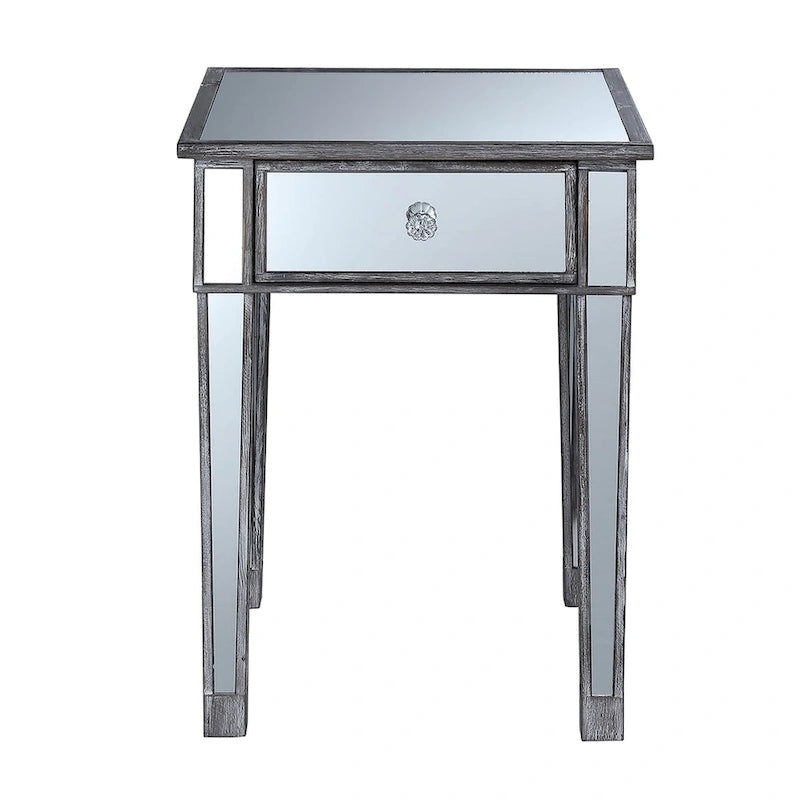 Mesa auxiliar con espejo Gold Coast de 1 cajón