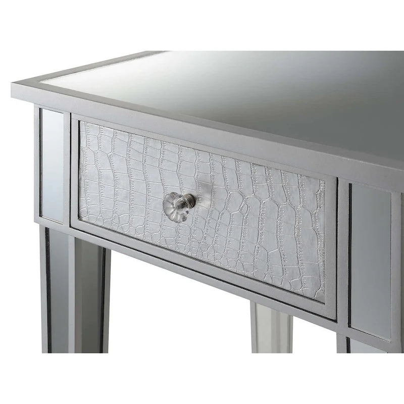 Mesa auxiliar con espejo Gold Coast de 1 cajón