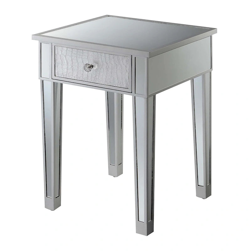 Mesa auxiliar con espejo Gold Coast de 1 cajón