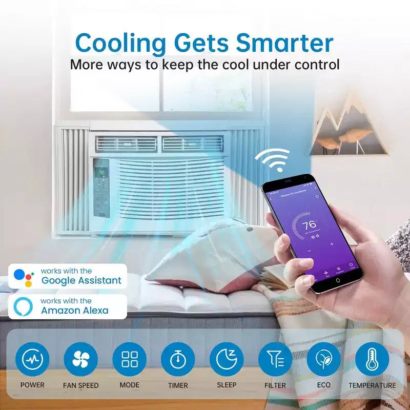 5000 BTU Window Air Conditioner, Window AC Unit with Easy-to-Use Mechanical Controls