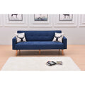 Sillón reclinable de terciopelo con respaldo de ala y empuje