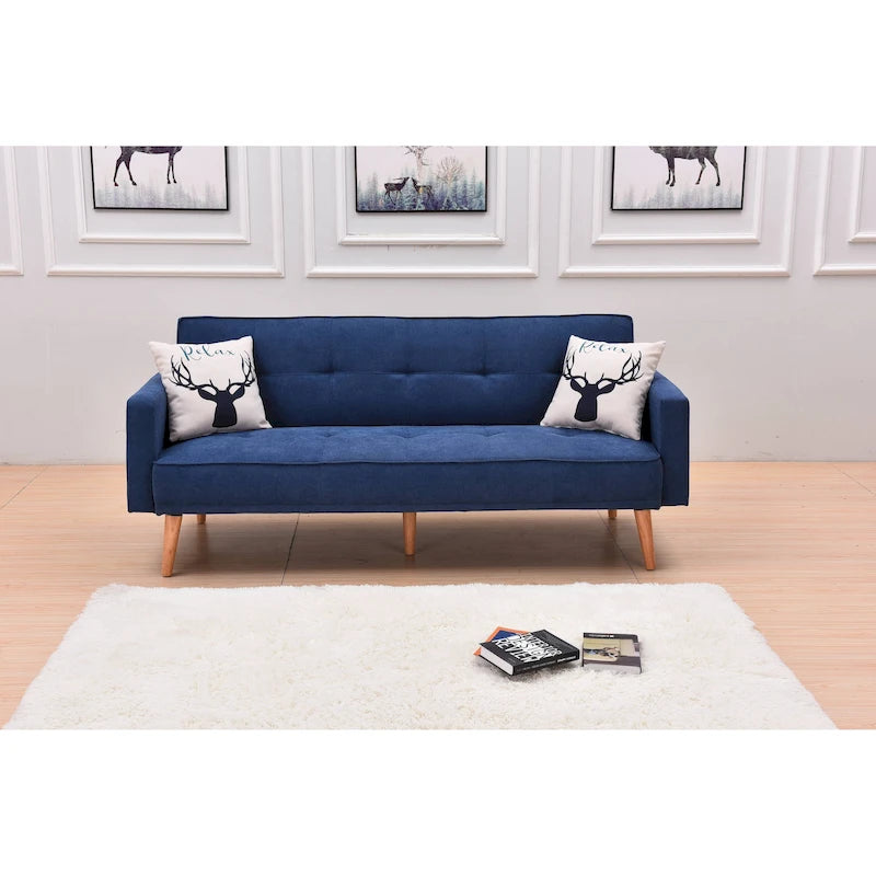 Sillón reclinable de terciopelo con respaldo de ala y empuje