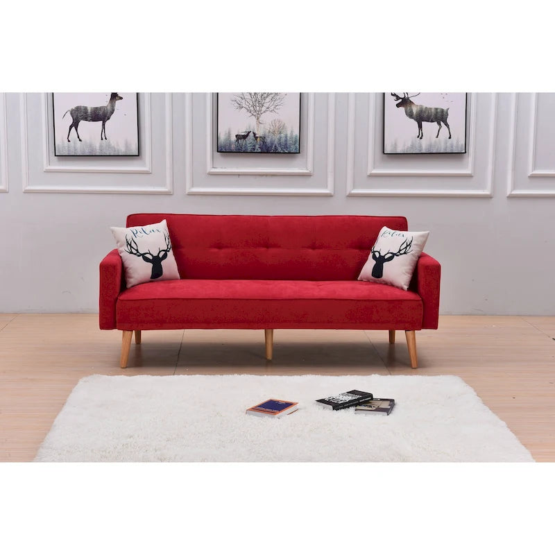 Sillón reclinable de terciopelo con respaldo de ala y empuje