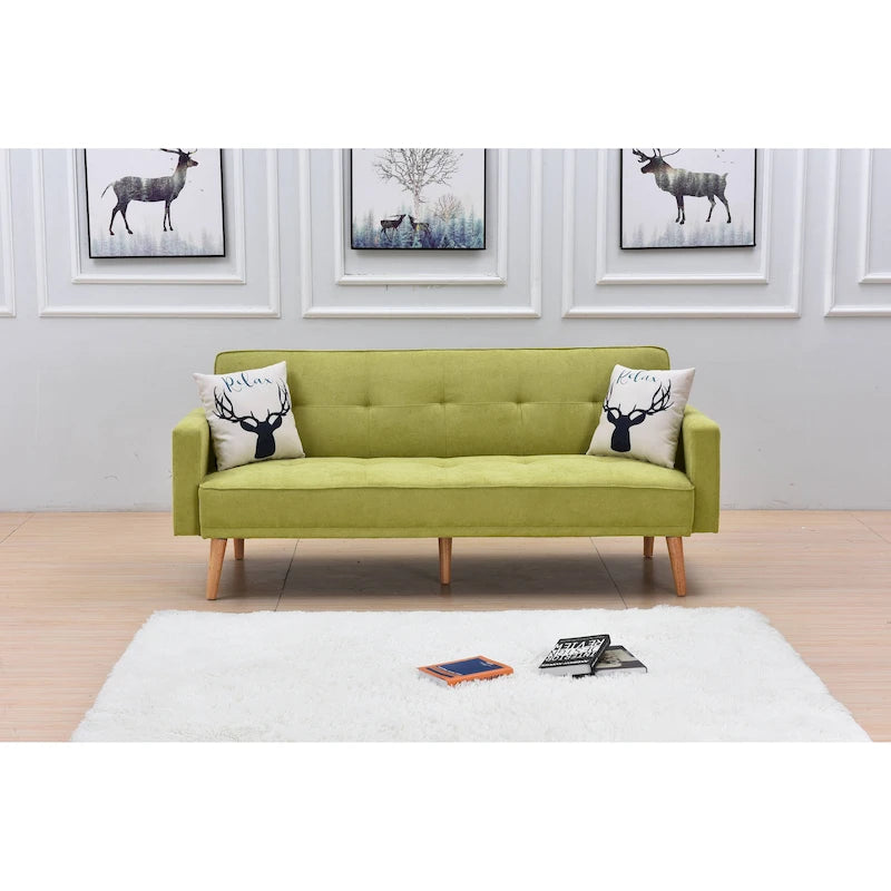 Sillón reclinable de terciopelo con respaldo de ala y empuje