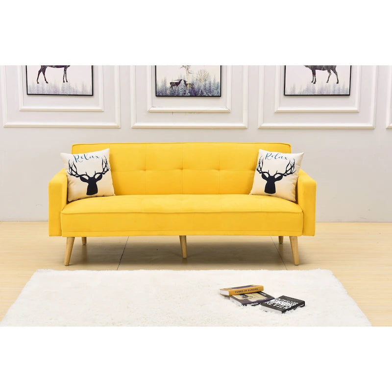 Sillón reclinable de terciopelo con respaldo de ala y empuje