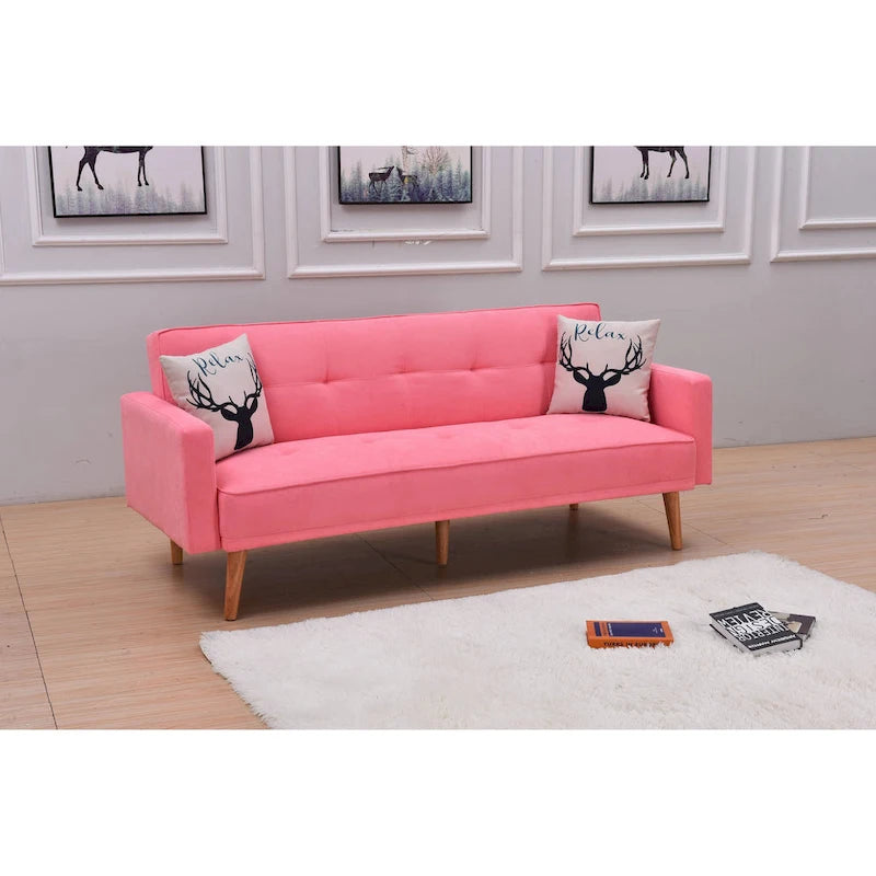 Sillón reclinable de terciopelo con respaldo de ala y empuje