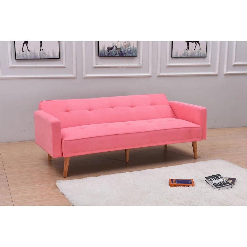 Sillón reclinable de terciopelo con respaldo de ala y empuje