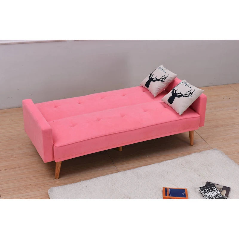 Sillón reclinable de terciopelo con respaldo de ala y empuje