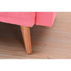 Sillón reclinable de terciopelo con respaldo de ala y empuje