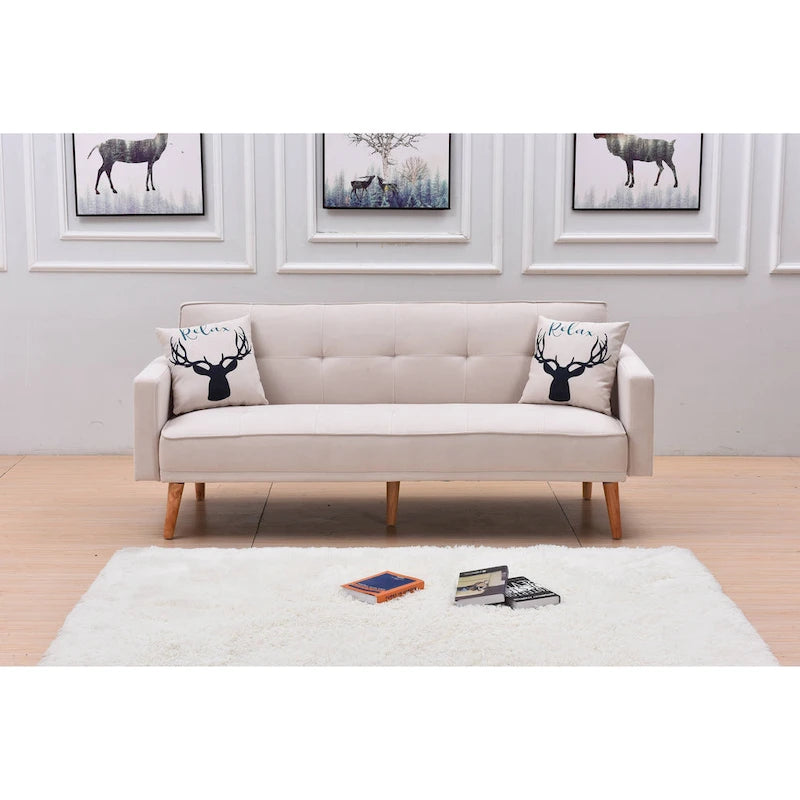 Sillón reclinable de terciopelo con respaldo de ala y empuje
