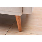 Sillón reclinable de terciopelo con respaldo de ala y empuje