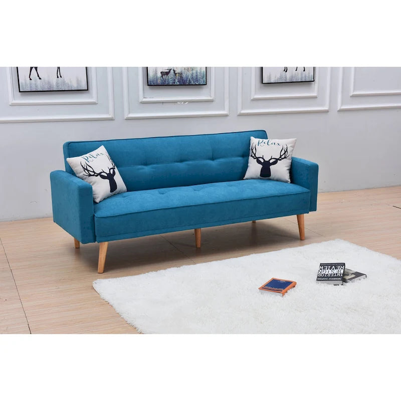 Sillón reclinable de terciopelo con respaldo de ala y empuje