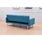 Sillón reclinable de terciopelo con respaldo de ala y empuje