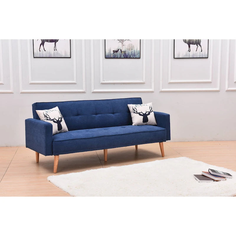 Sillón reclinable de terciopelo con respaldo de ala y empuje