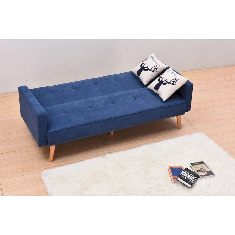 Sillón reclinable de terciopelo con respaldo de ala y empuje
