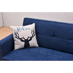 Sillón reclinable de terciopelo con respaldo de ala y empuje