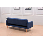 Sillón reclinable de terciopelo con respaldo de ala y empuje
