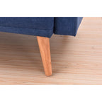 Sillón reclinable de terciopelo con respaldo de ala y empuje