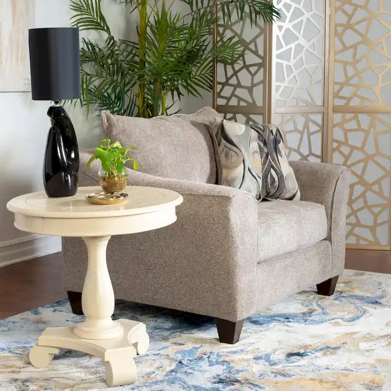 Sillón auxiliar contemporáneo con cojines de tela en el respaldo