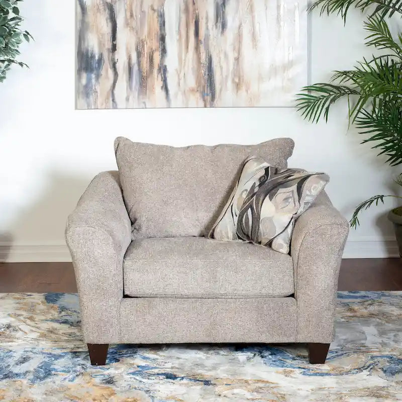 Sillón auxiliar contemporáneo con cojines de tela en el respaldo