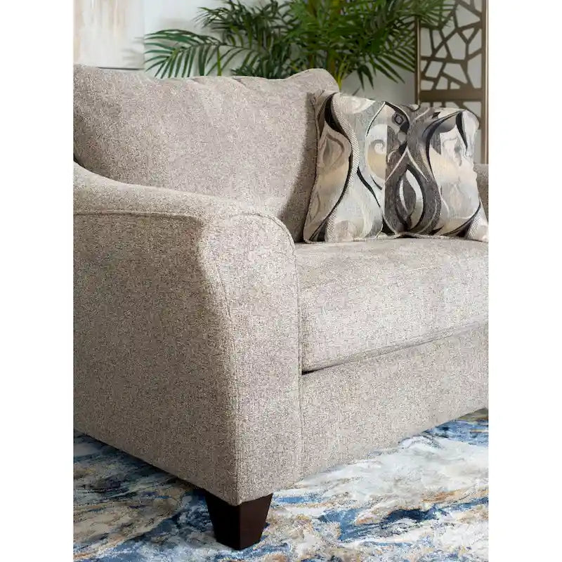 Sillón auxiliar contemporáneo con cojines de tela en el respaldo