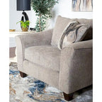 Sillón auxiliar contemporáneo con cojines de tela en el respaldo