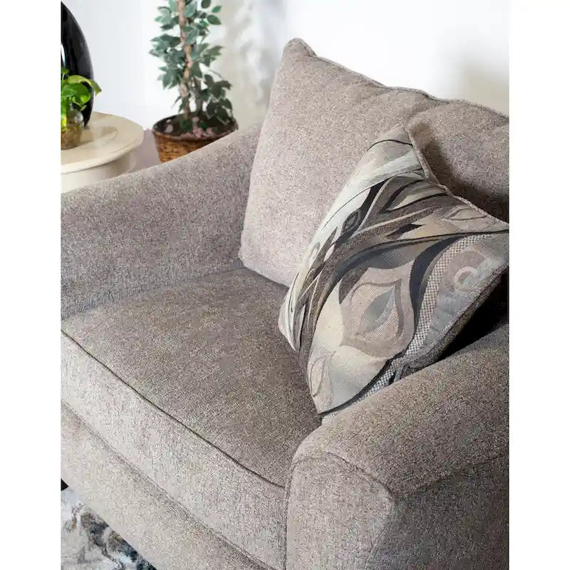 Sillón auxiliar contemporáneo con cojines de tela en el respaldo