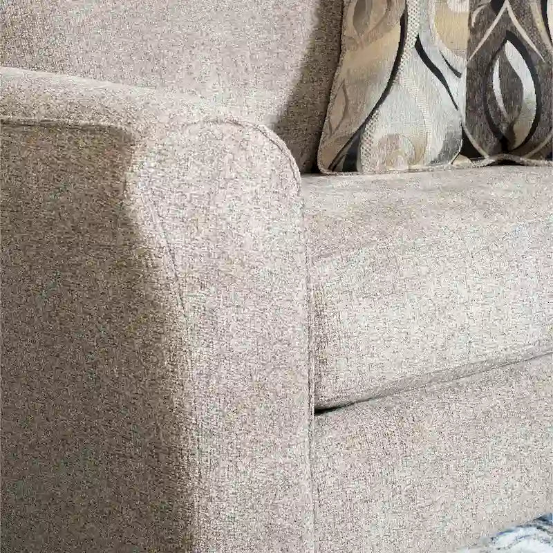Sillón auxiliar contemporáneo con cojines de tela en el respaldo