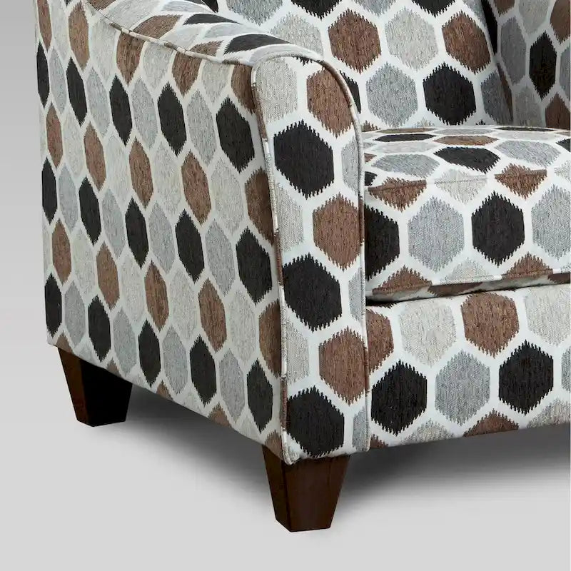 Sillón auxiliar contemporáneo con cojines de tela en el respaldo