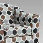 Sillón auxiliar contemporáneo con cojines de tela en el respaldo