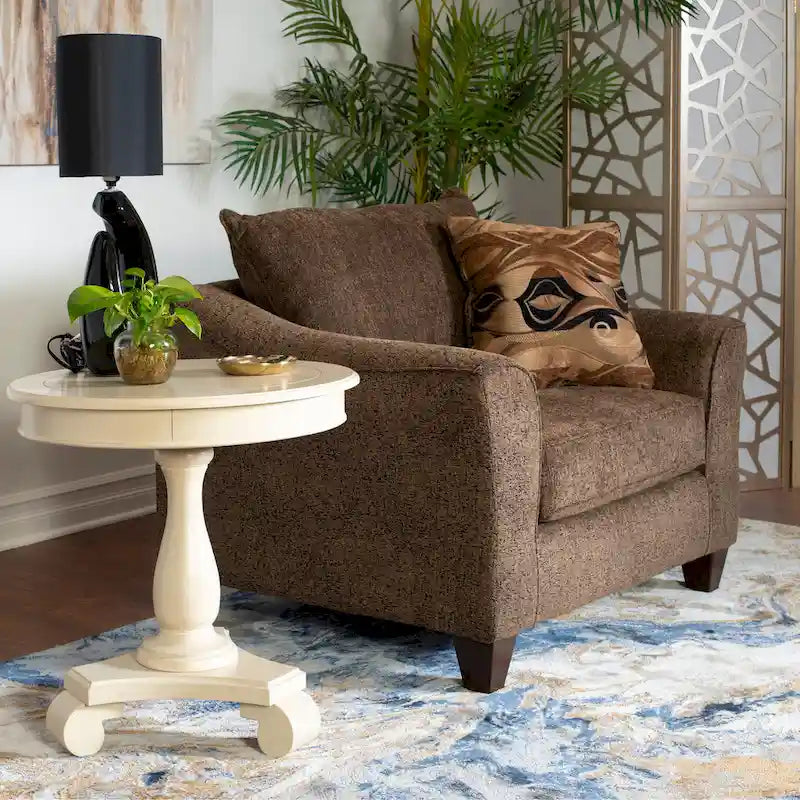 Sillón auxiliar contemporáneo con cojines de tela en el respaldo