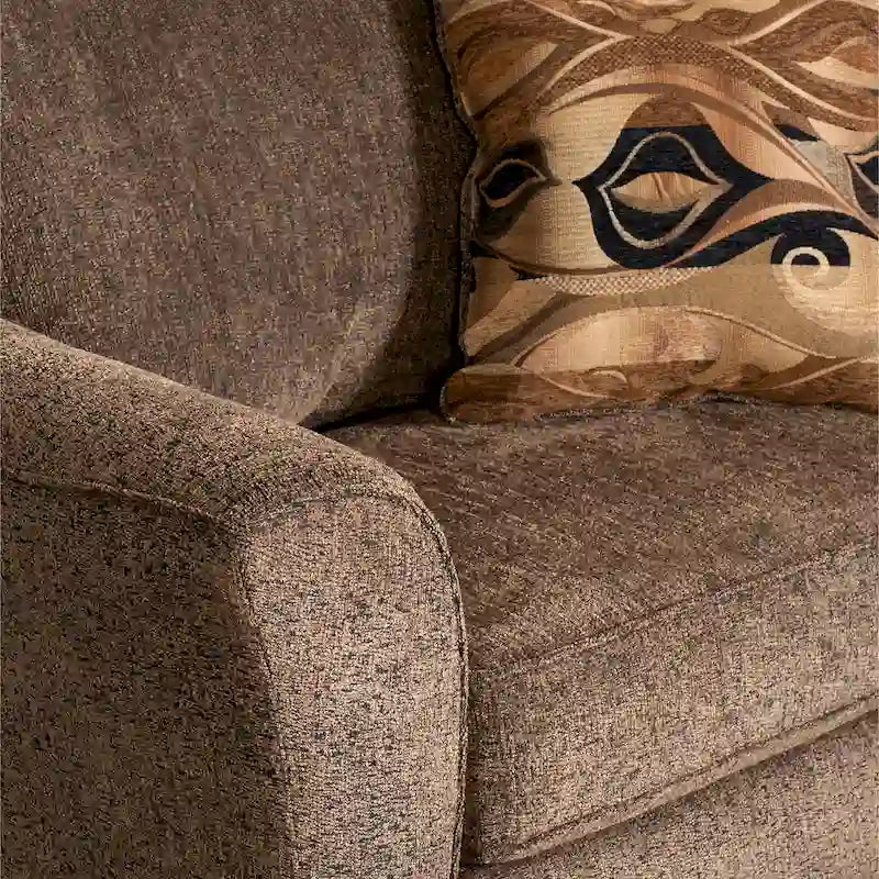 Sillón auxiliar contemporáneo con cojines de tela en el respaldo
