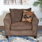 Sillón auxiliar contemporáneo con cojines de tela en el respaldo