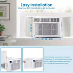 10000 BTU Smart Window Air Conditioner, Window AC Unit with Remote/App Control