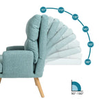Juego de sillón y otomana de tela