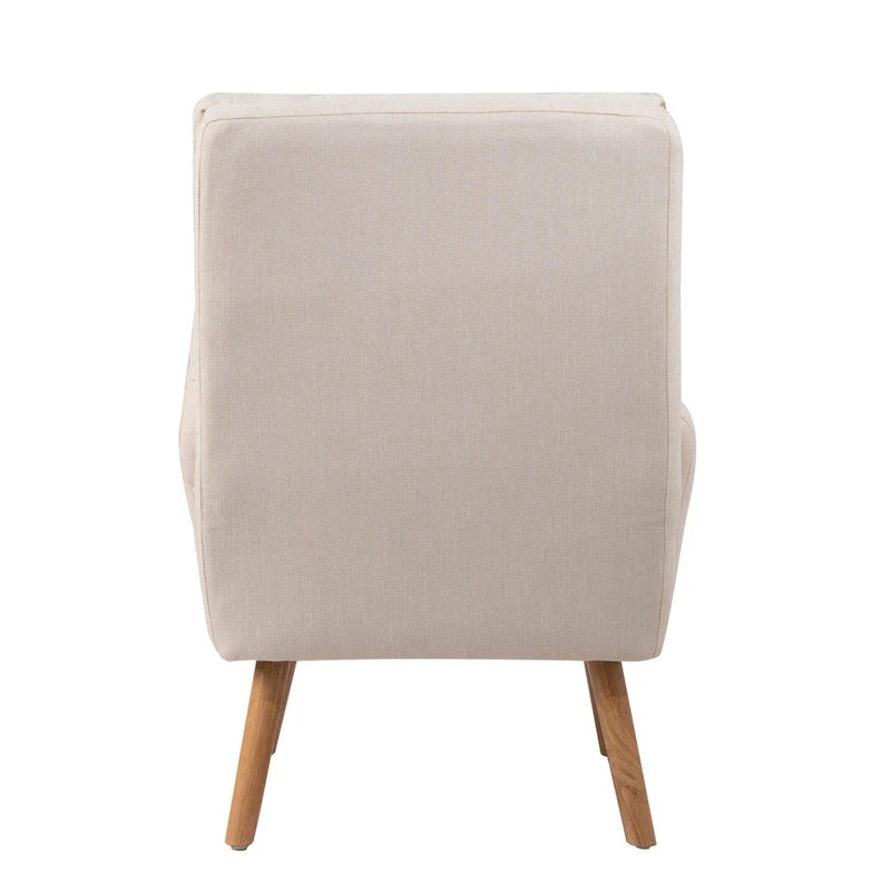 Juego de sillón y otomana de tela