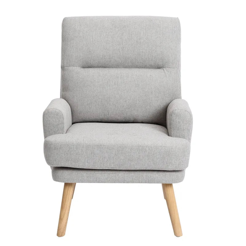 Juego de sillón y otomana de tela