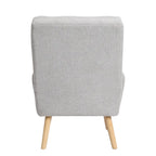 Juego de sillón y otomana de tela